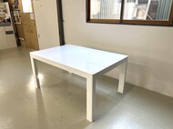 特注引き出し収納付きテーブル / 白色鏡面仕上げ（塗装）/ 旭川家具