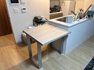 特注テーブル / 800角 / マットシルバー脚