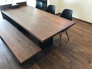 ウォールナット無垢　オリジナルダイニングテーブル、ベンチ　愛知県半田市　H様