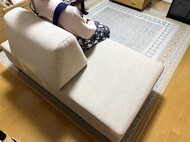 人生最後のソファ / 腰痛対策座面 / 可動式背もたれ / 特注枕